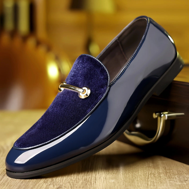 Plus Size Leather Shoes Men's Formal Wear Business Pointed Casual British