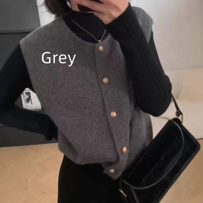 Single-breasted Loose Outer Sweater Women