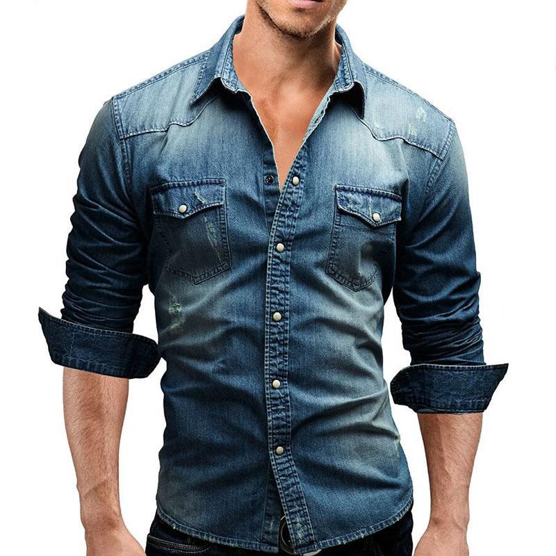 Men Shirt Brand Male Long Sleeve Shirts Casual