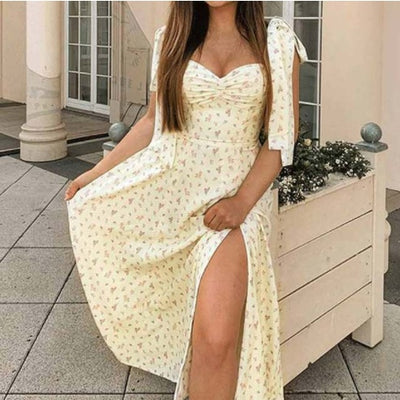 Women Floral Short Sleeve Dress