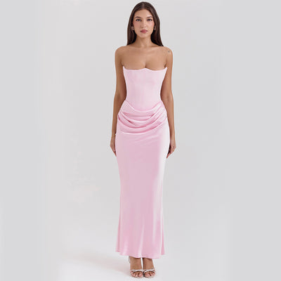 Slim Tube Top Long Dress