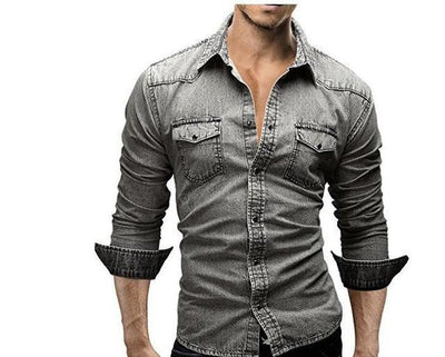 Men Shirt Brand Male Long Sleeve Shirts Casual