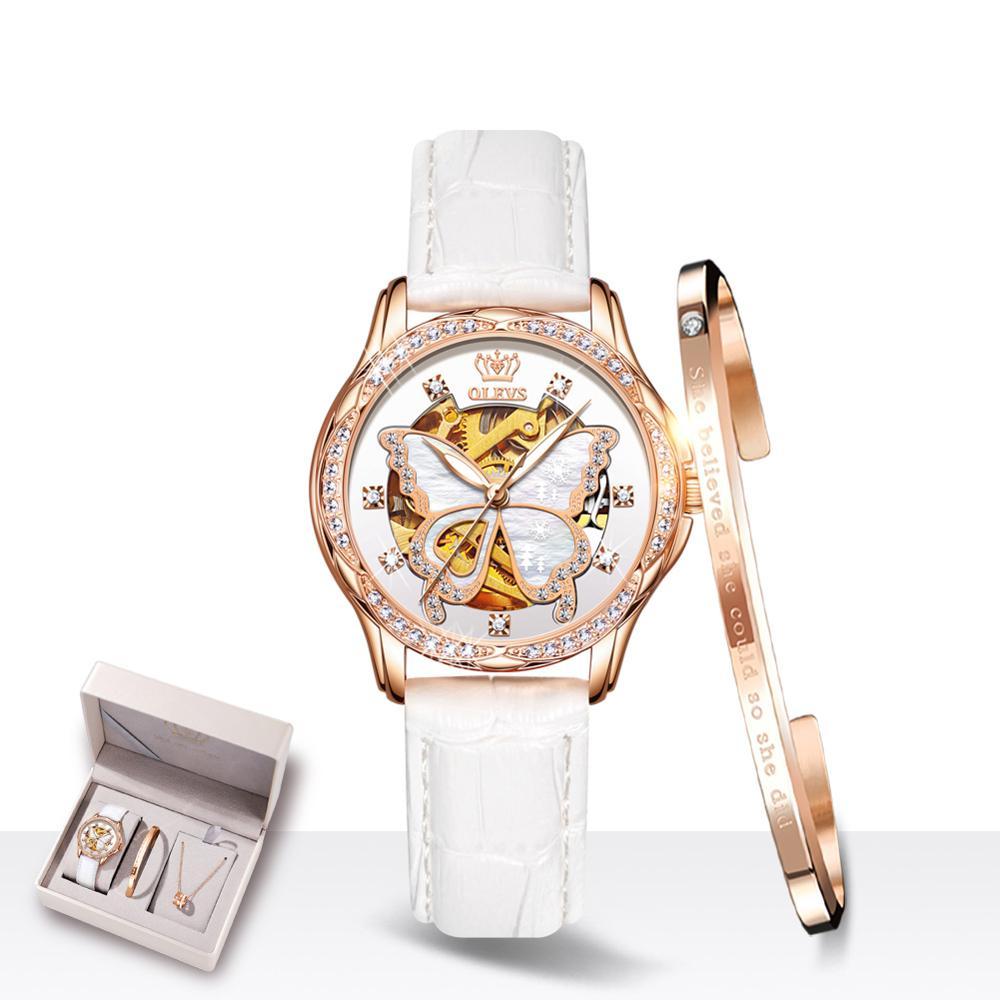 Ladies Automatic Mechanical Watch Gift Box Set