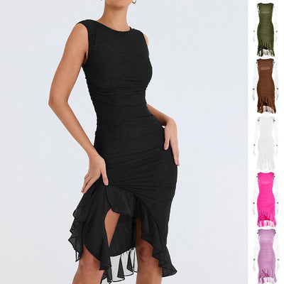 Women Slim Skinny Sleeveless Dress