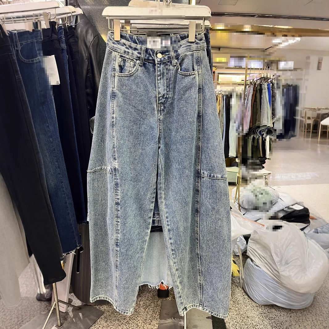 Loose Jeans Washed Banana Korean Style Baggy Pants Casual