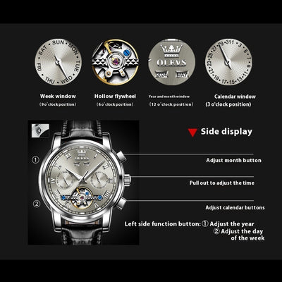 Waterproof Luminous Multifunctional Automatic Mechanical Watch