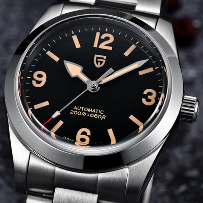 Stainless Steel Men's Automatic Mechanical Watch Waterproof Retro