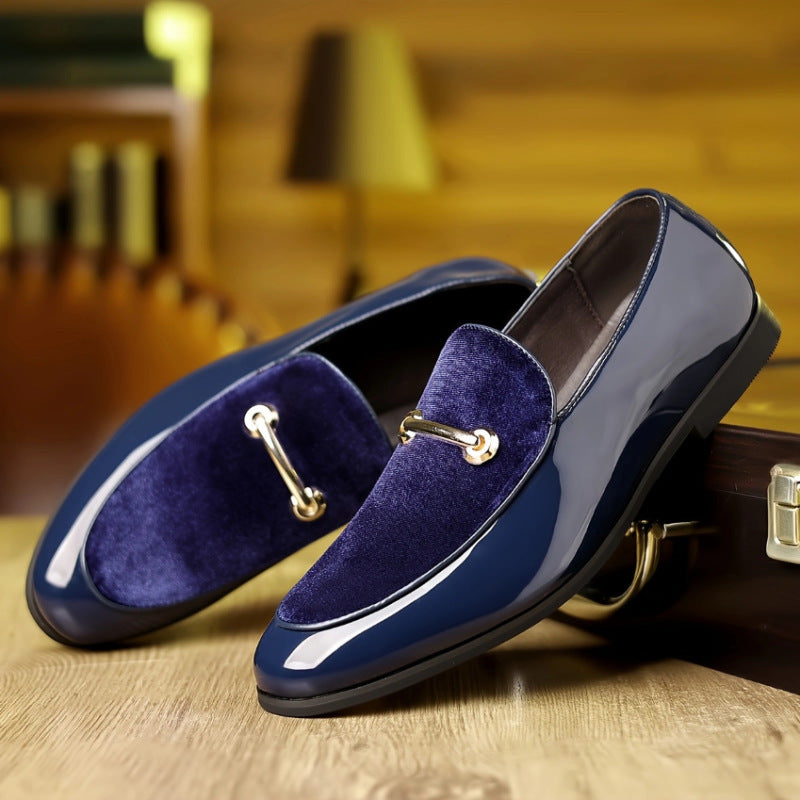 Plus Size Leather Shoes Men's Formal Wear Business Pointed Casual British