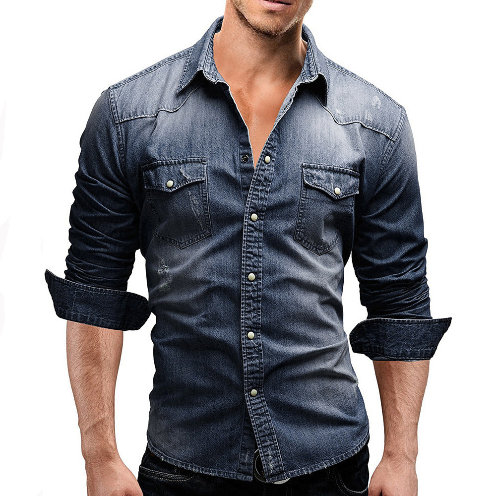 Men Shirt Brand Male Long Sleeve Shirts Casual