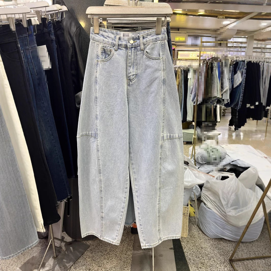 Loose Jeans Washed Banana Korean Style Baggy Pants Casual