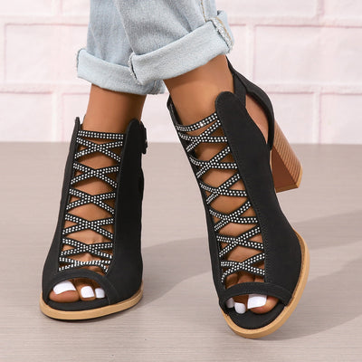 Fashion Large Size Women's Chunky Heel Shoes High Heel Sandals