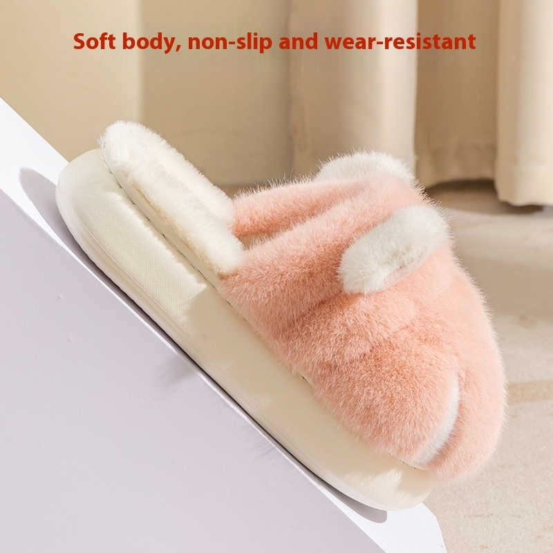 Warm Slugged Bottom Non Slip Cotton Slippers