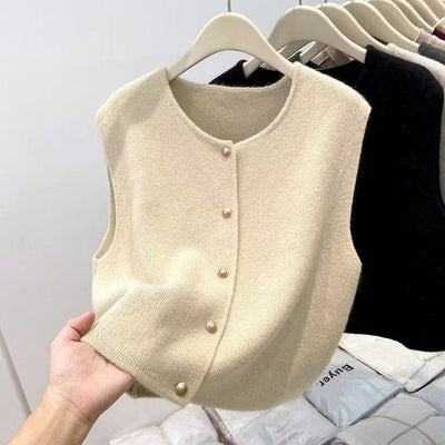 Single-breasted Loose Outer Sweater Women