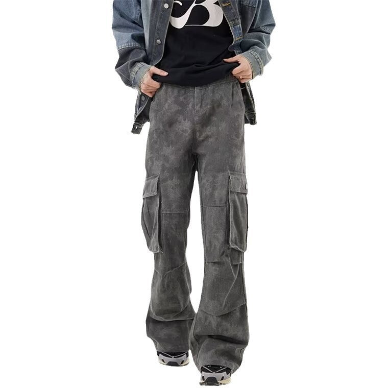 High Street Pu Shuai Camouflage Slacks Male Autumn Trousers