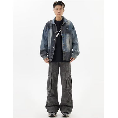 High Street Pu Shuai Camouflage Slacks Male Autumn Trousers