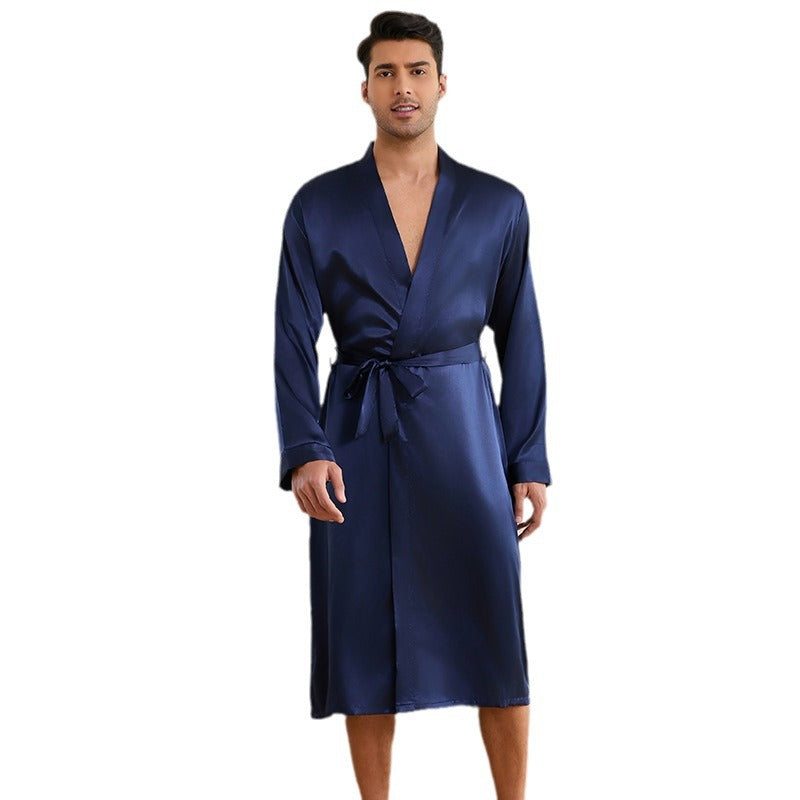 Men's Robes Shorts Suit Solid Color Homewear