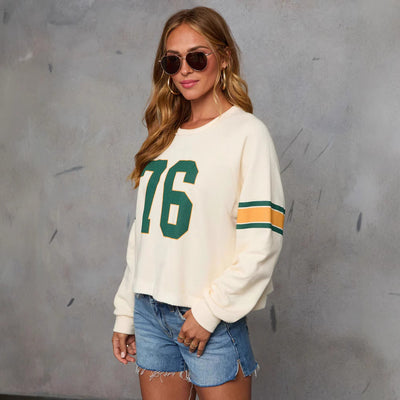 Vintage Letter Printed Sweatshirt Wholesale