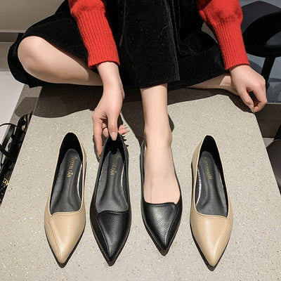 Fashion Personality Shallow Mouth Women's Flat Heel Shoes