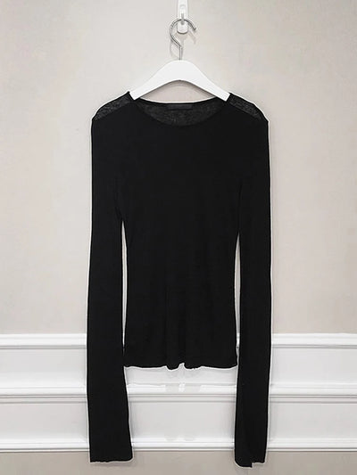 Ladies Long Sleeve Slim Top