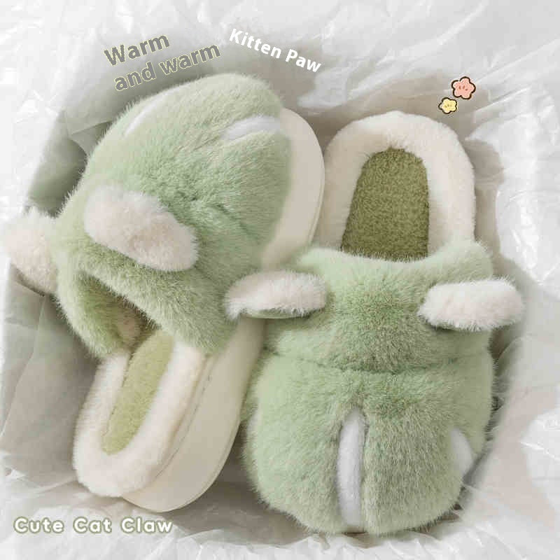 Warm Slugged Bottom Non Slip Cotton Slippers