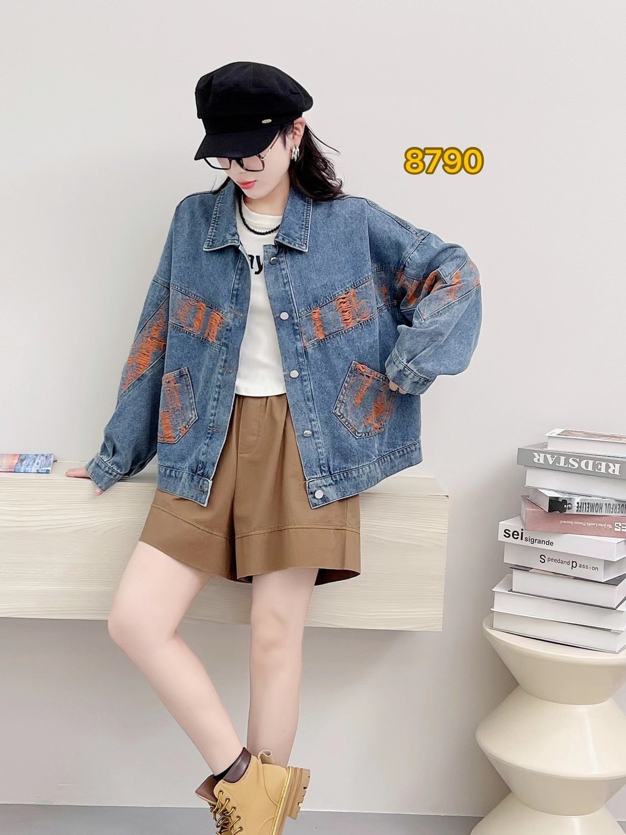 Spring New Artistic All-match Worn Loose Leisure Washed-out Do The Old Cowboy Coat For Women