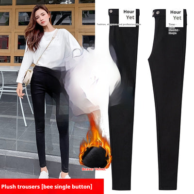 Black Magical Leggings Women's Outer Wear Ankle Tight High Waist Slimming