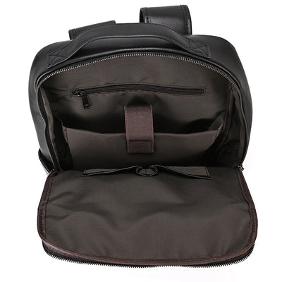 High-end Men's Leather Large-capacity Backpack 16-inch