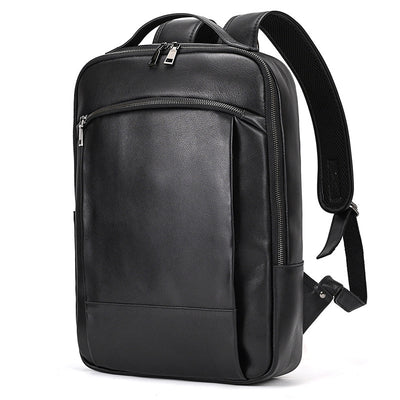 High-end Men's Leather Large-capacity Backpack 16-inch