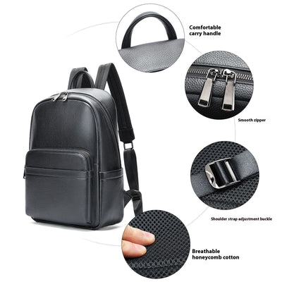 Leather Large Capacity Business Computer Backpack