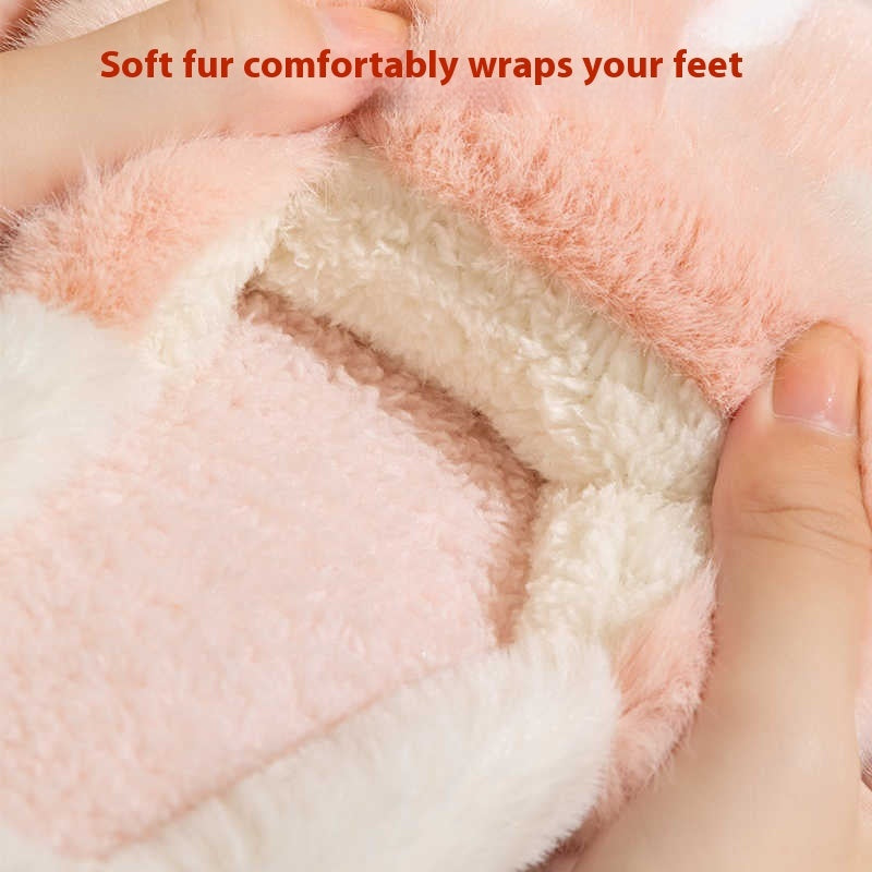 Warm Slugged Bottom Non Slip Cotton Slippers