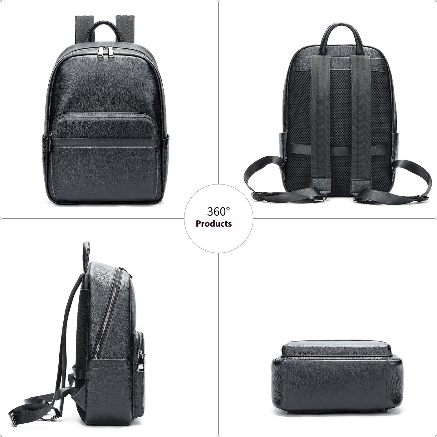 Leather Large Capacity Business Computer Backpack